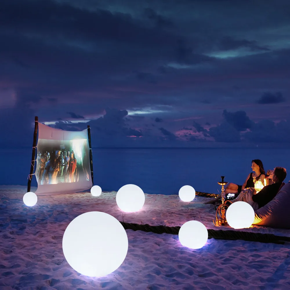 Lampe boule de jardin LED étanche, Rechargeable, éclairage paysager, lampes de pelouse pour fête en plein air, mariage, Bar, jardin