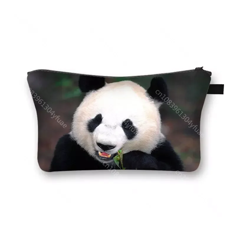 Panda Print  Water Resistant Cosmetic Case Woman Organizer Bag Girls Catoon MakeUp bag Cute Panda Cosmetic ladies Beauty Bag