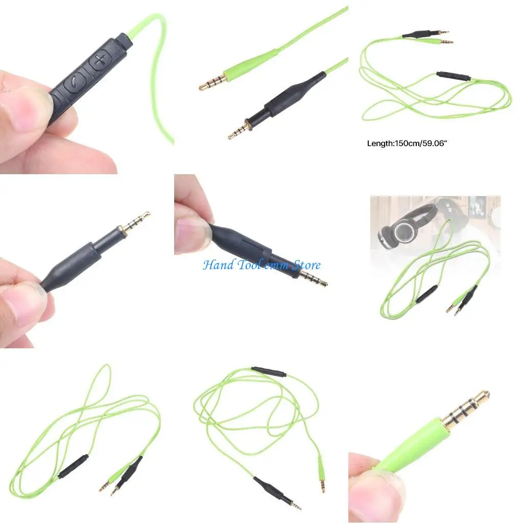 

H37F Upgraded Earphone Cable with Mic for K450 K451 K452 Q460 K480 K430 Headphones Replacement AUX Cord Connection Line