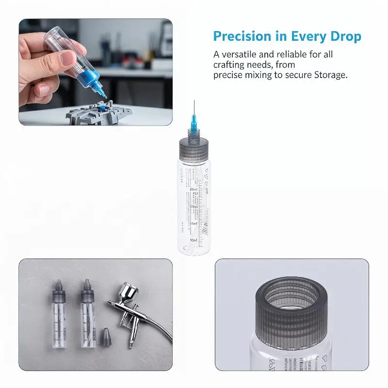 »3Pcs/lot Plastic Paint Mixing Bottles Portable Painting Tools Parts Wash-Free Airbrush Accessories DIY Making Hobby Craft Tool