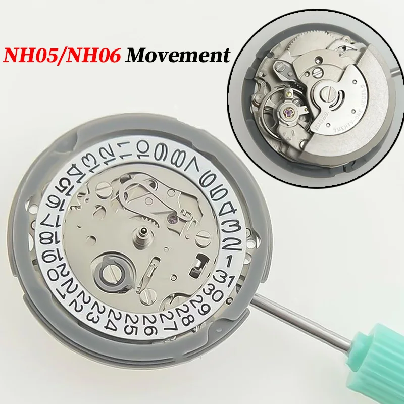 

Япония NH05/NH06 Высокоточные женские часы Автоматический механический механизм 21 драгоценный камень Детали часов Корона даты на 3 часа, 3 стрелки