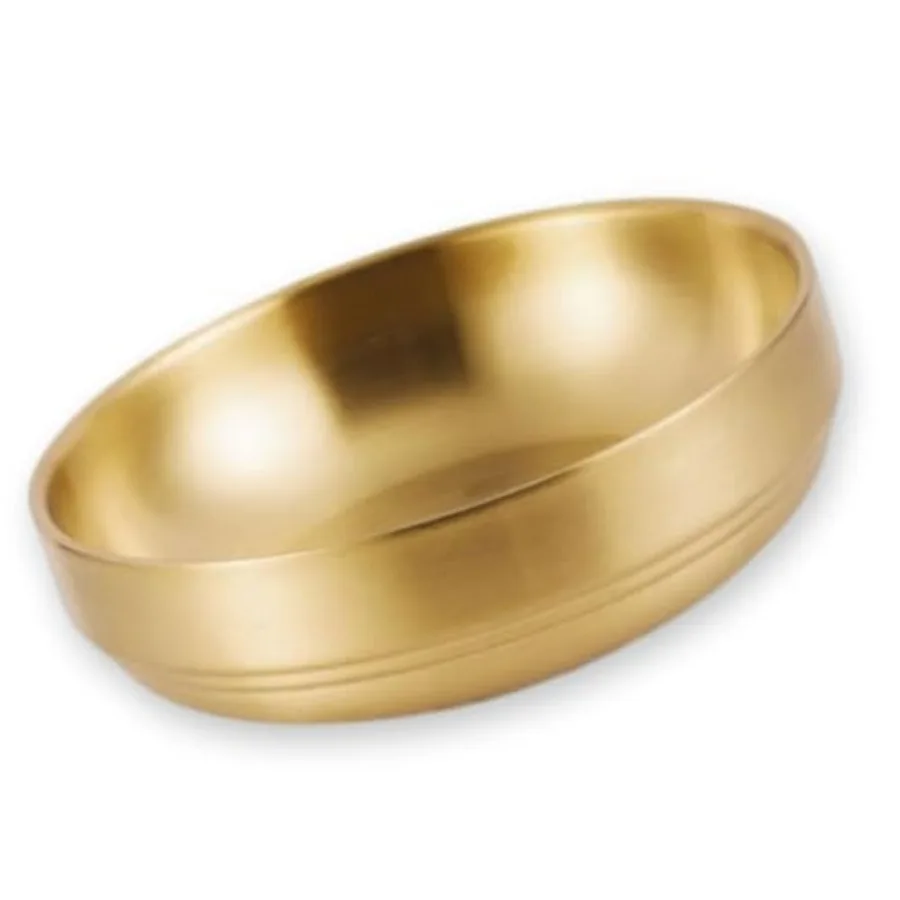 

4-Inch Gold Decorative Bowl Paper Clip HolderStainless Steel Dual-Purpose Round Small Storage Tray and Cute Jewelry Organizer f