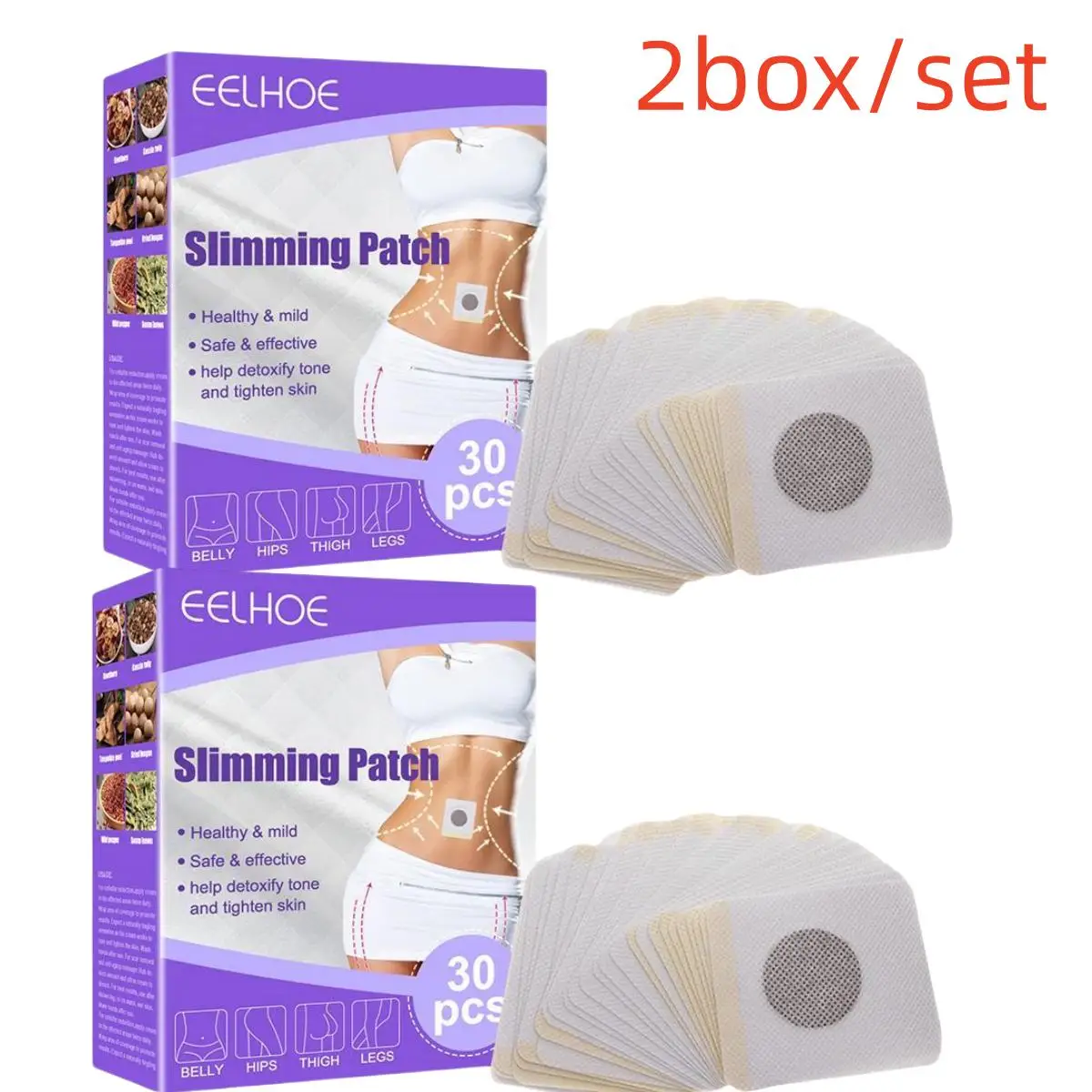 2Box X30Patches Body Sculpting Belly Stickers Fat Patch Weight Patch Body Loss Plant Natural Burning Firming Shaping new