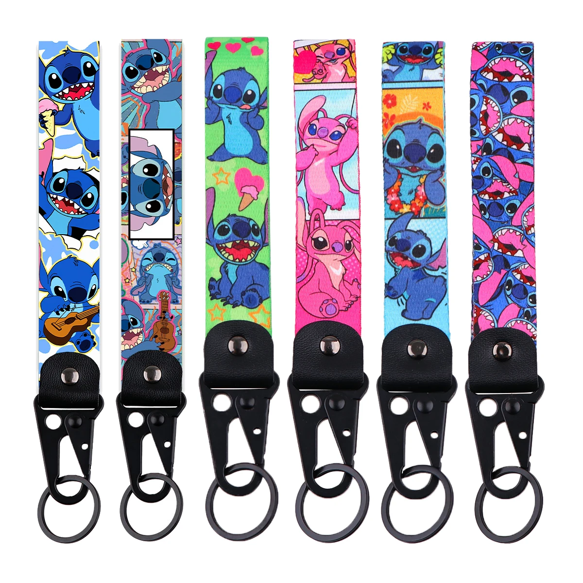 

Cute Stitch Car Keychain Little Monster Key Rings Jewelry Men Women Lanyard Motorcycle Accessories Gifts For Friends