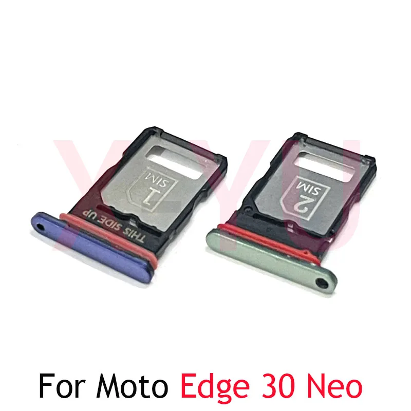 Para Motorola Moto Edge 50 40 30 Pro Neo Fusion soporte de bandeja de tarjeta SIM adaptador de ranura piezas de repuesto de reparación