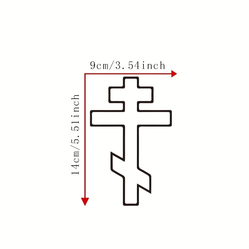 Orthodox Cross Vinyl Sticker Black White Waterproof Decal for Car Motorcycle Helmet Laptop