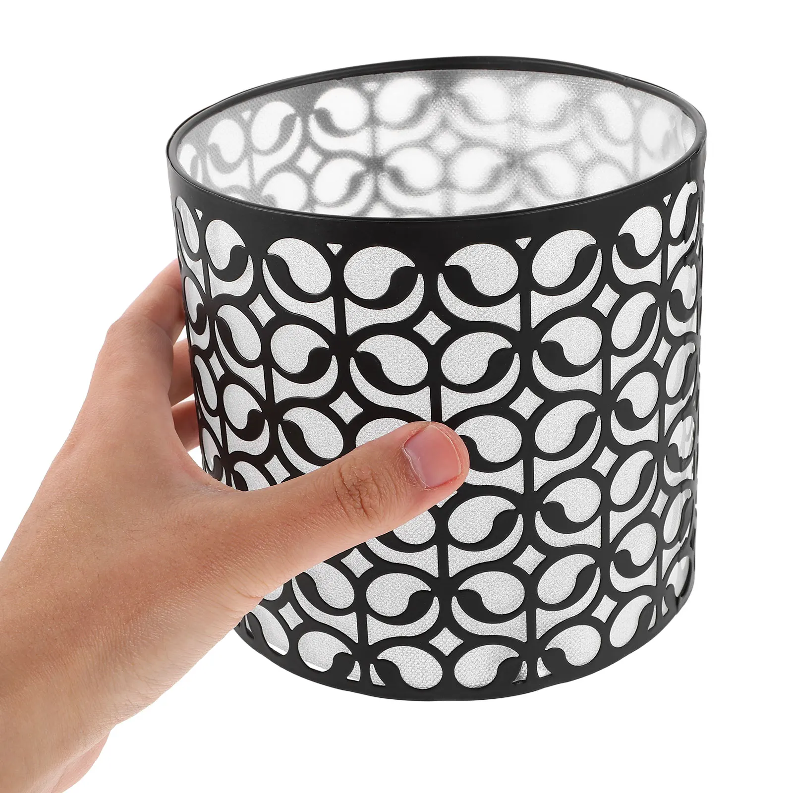 

Owl Hollow Lamp Cover Black Metal E27 Socket Cylindrical Iron Structure Industrial Light Shade Pendant Lampshade Frame