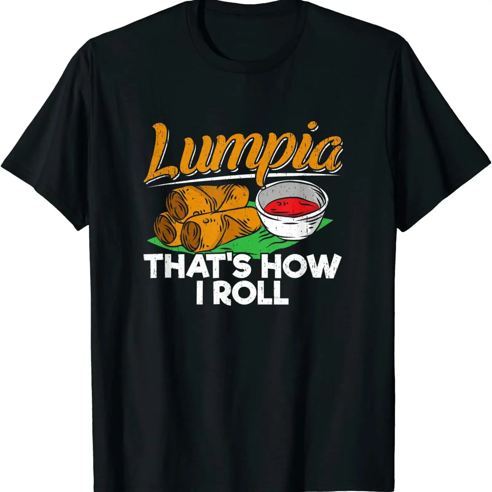 NUEVA CAMISETA LIMITADA con diseño de comida filipina Lumpia de Filipinas, talla S-3XL, estilo vintage, lavada, cómoda, con gráfico de diseñador.
