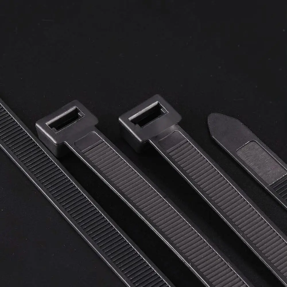 Self Locking Nylon Cable Ties Durable Industrial Strength Fastener Straps For Organizing Wires Cords Management Black White