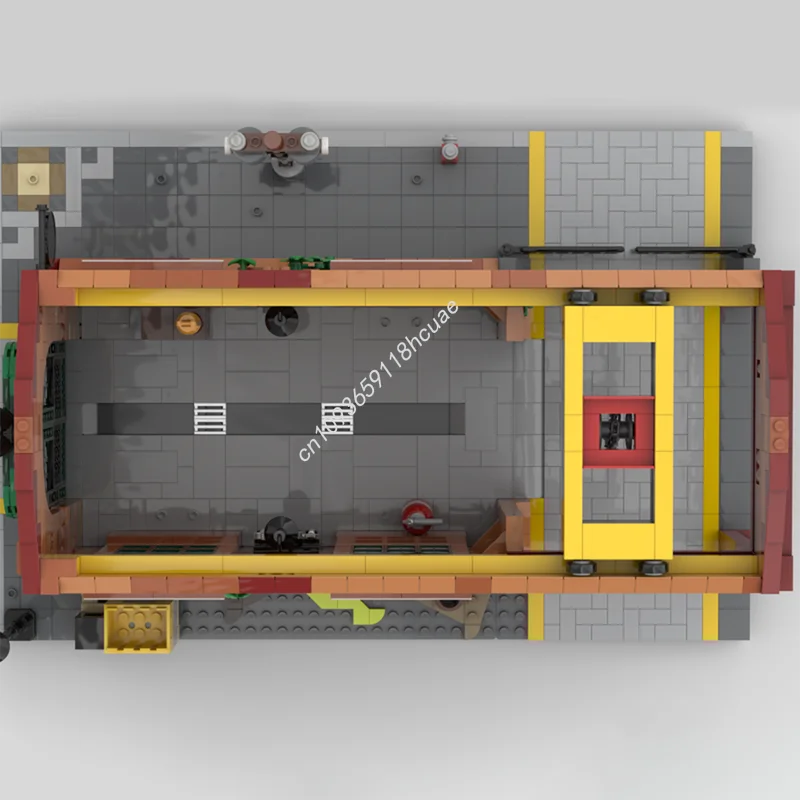 1759 elementów MOC Stara budka magazynowa narożna Modułowy model budynku Klocki Pomysł na prezent urodzinowy Zabawki edukacyjne Prezenty świąteczne