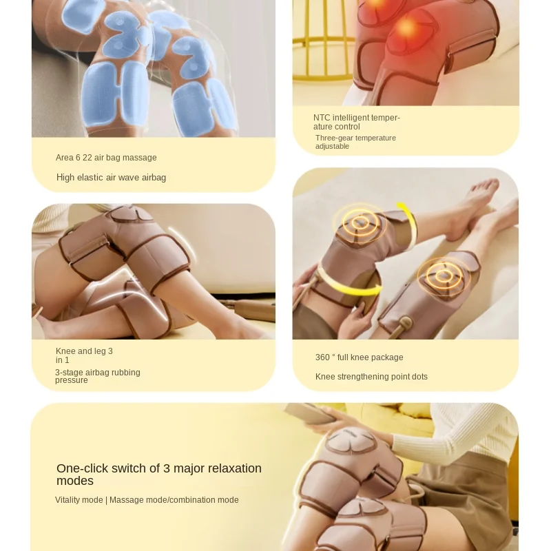 Electric Heating Wormwood Knee Pads Hot Compress Warm Old Cold Leg Knee Support Joint Pain Kneepad Vibratoren Knee Massagers view 3