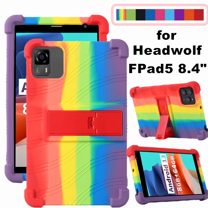 

for Headwolf FPad 5 FPad5 8.4 Inch Tablet Case Super Shockproof Soft Silicone Protective Case Stand Cover