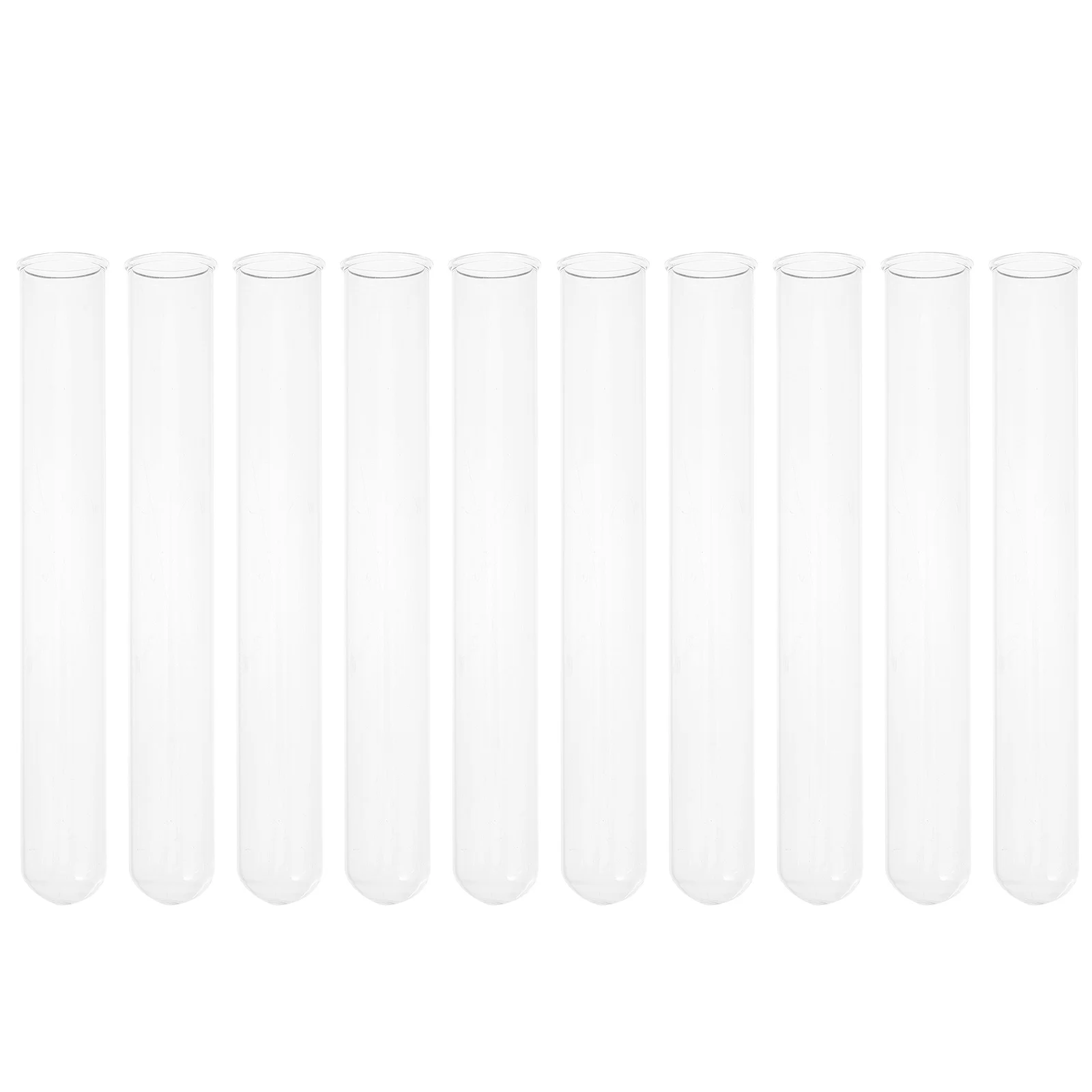 10 قطعة أنبوب اختبار الزجاج الشفاف عالي الجودة متعدد الاستخدام للتجارب العلمية لتقوم بها بنفسك لوازم مختبر إنتاج الغراء