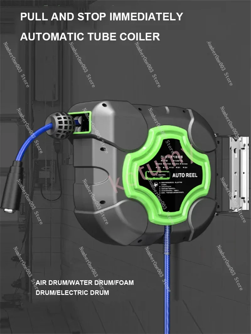 Automatic Retractable Hose Reel, Air Drum, 4S Shop Car Wash, Garden Wall Mount Cleaning Machine, Reel Telescopic