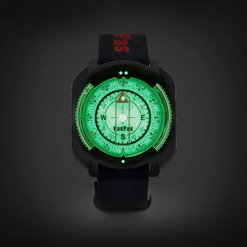 Watch Style Outdoor Sports Compass Luminous Waterproof Portable Diving Compass Outdoor Mountaineering and Cycling Compass