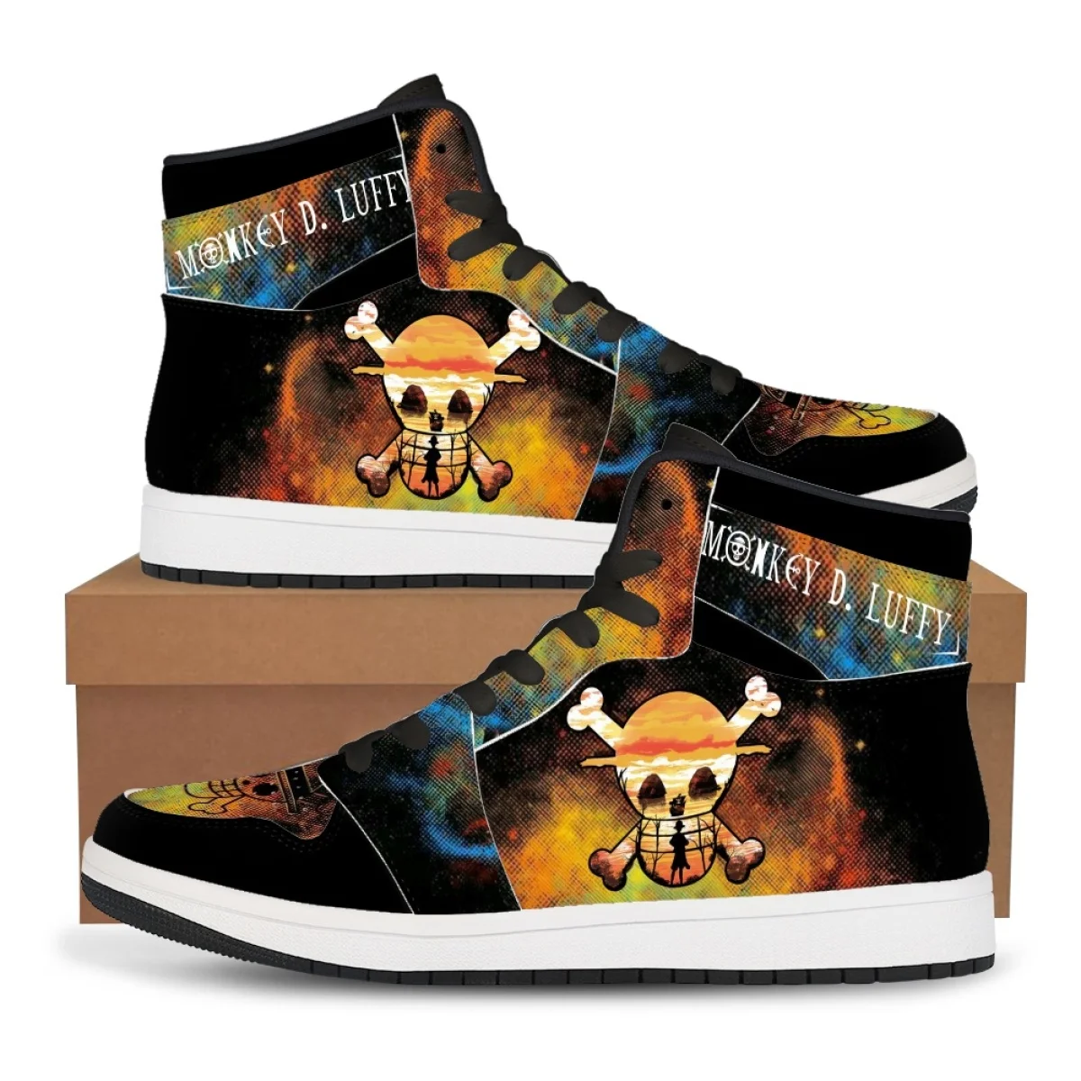 

One Piece Anime Monkey D Luffy Print High Top Sneakers Unisex Casual Street Shoes Fashion Cosplay Sport Running Shoes Men Women