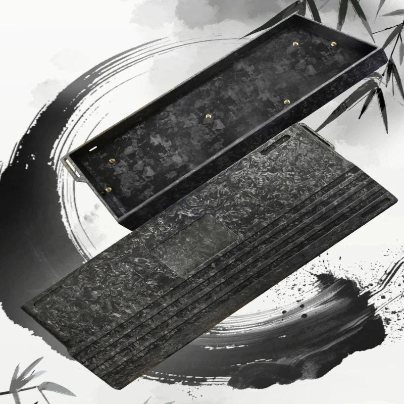 

Attackfox Custom Carbon Fiber Keyboard Case for Wooting60/GH60 Hole Mad60/win60 Magnetic Axis Keyboard Shell DIY PC Gamer Gifts