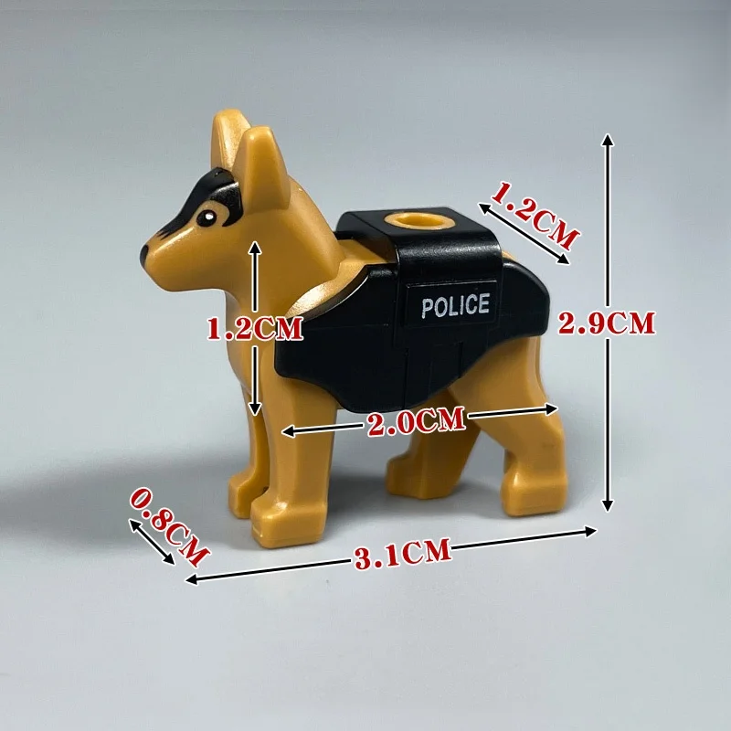 Moc Ziegel kleine Hund Serie Französisch Bulldogge Husky Pudel Zwinger montiert Bausteine Kinderspiel zeug Plastik puppe – Detail 1