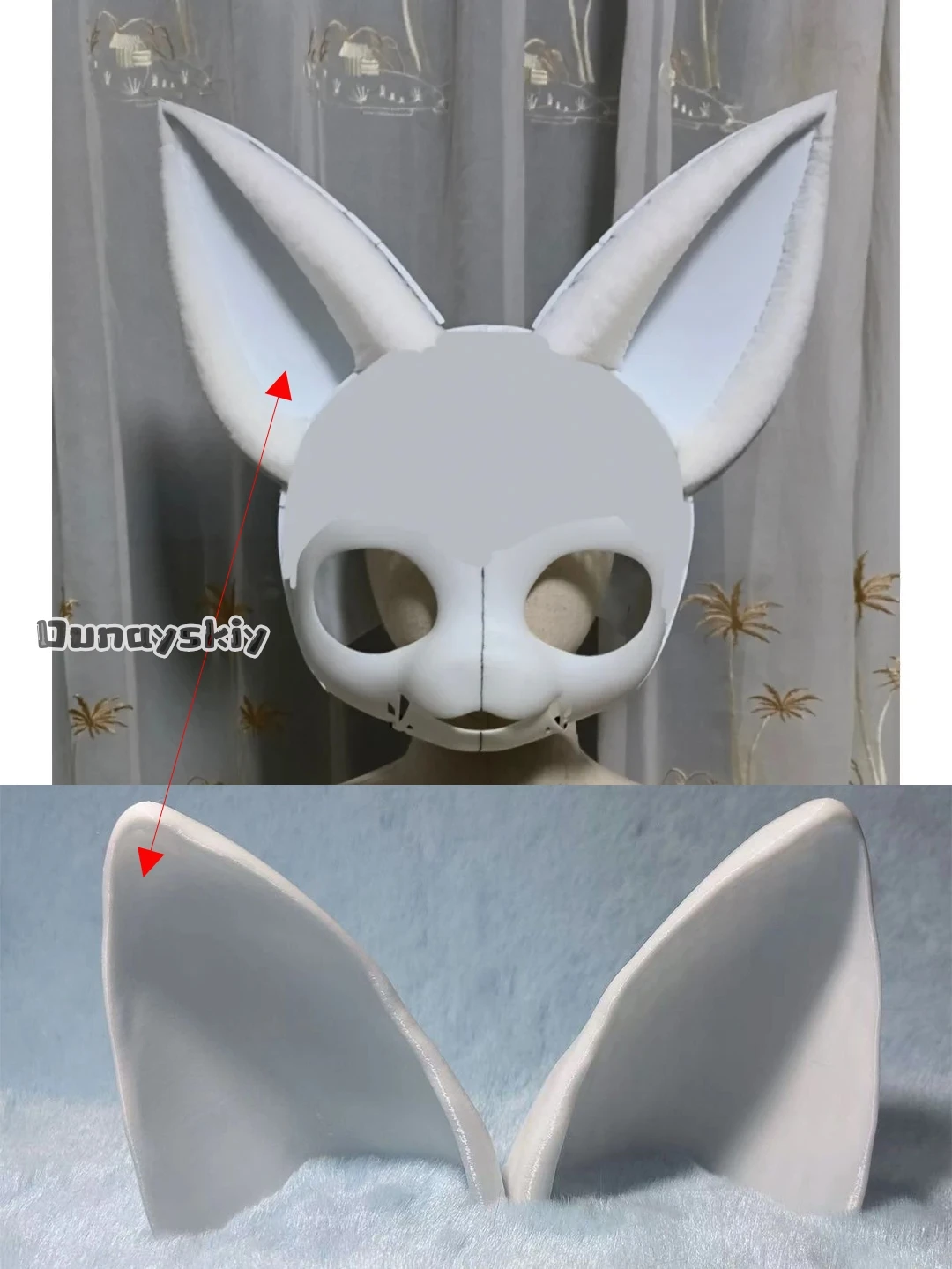 

Kemono Fursuit аксессуары кигуруми кошачьи уши косплей DIY реквизит 5/8/10/12/15/18 см ухо 3D печатные уши реквизит аксессуар на Хэллоуин