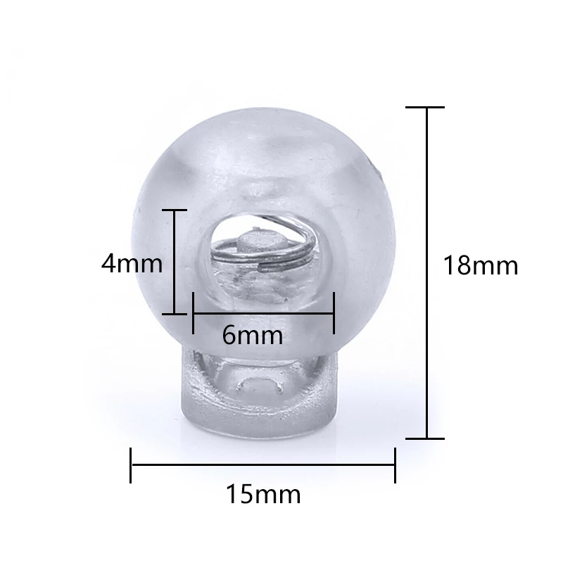 10 szt. Sznurek kulkowy blokada korka końcówki stoper do sznurka do sznurowadła plecaka torby sznurek części kolorowe przezroczysty mróz