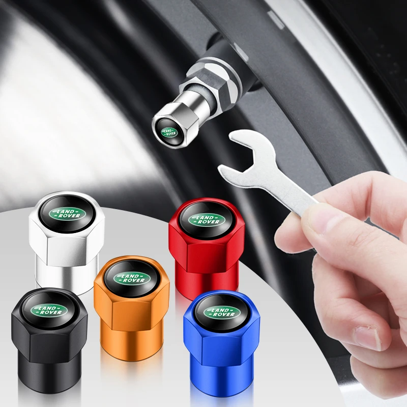 4Pcs/set Alloy Car Tire Valve Stem Air Caps Anti-theft Airtight Cover For Land Rover Mazda Opel Nissan Skoda Peugeot Citroen