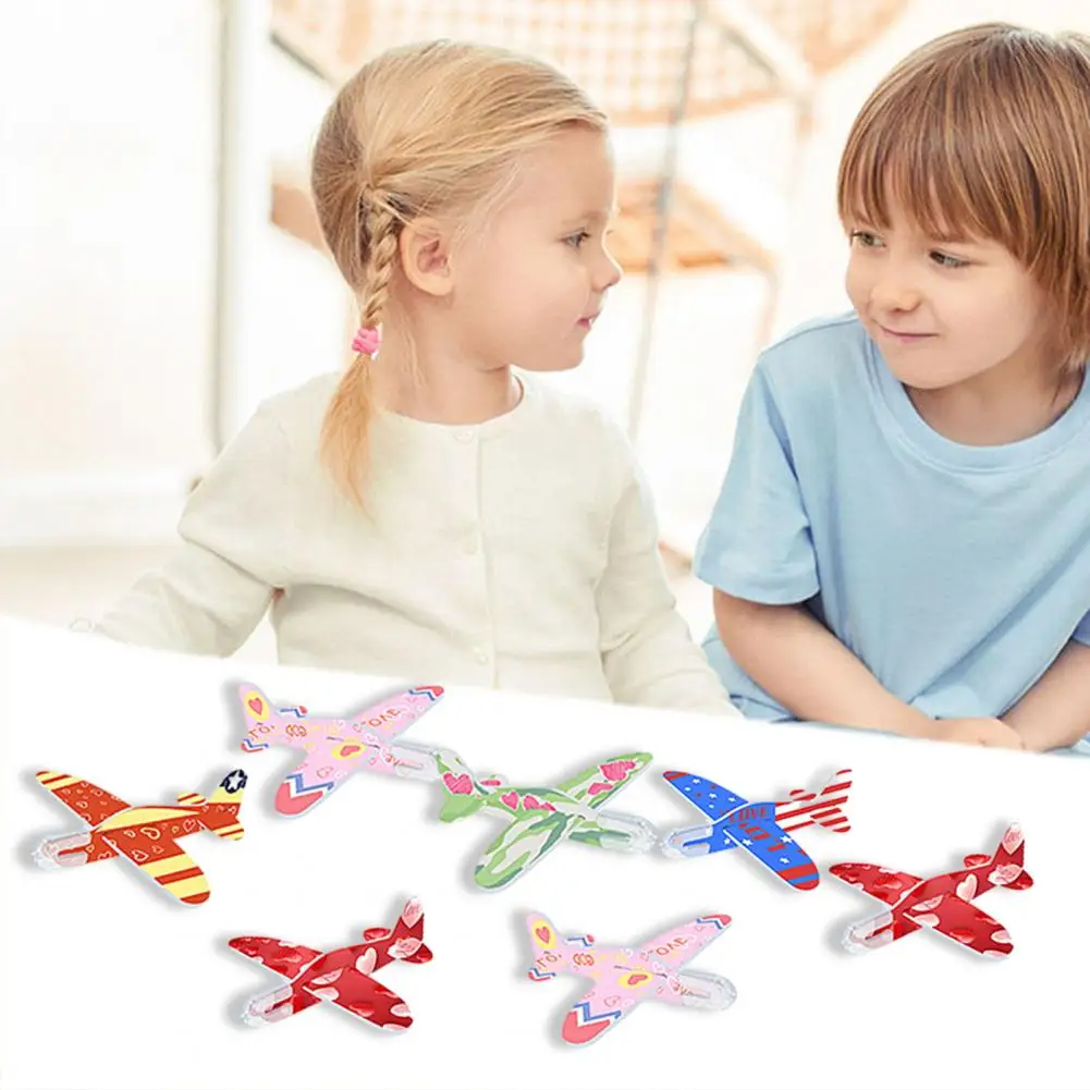 

Pupils Foam Airplane Toy Valentine's Day Foam Airplane Toy Diy Cartoon Card Funny School Classroom Pupils Students Children