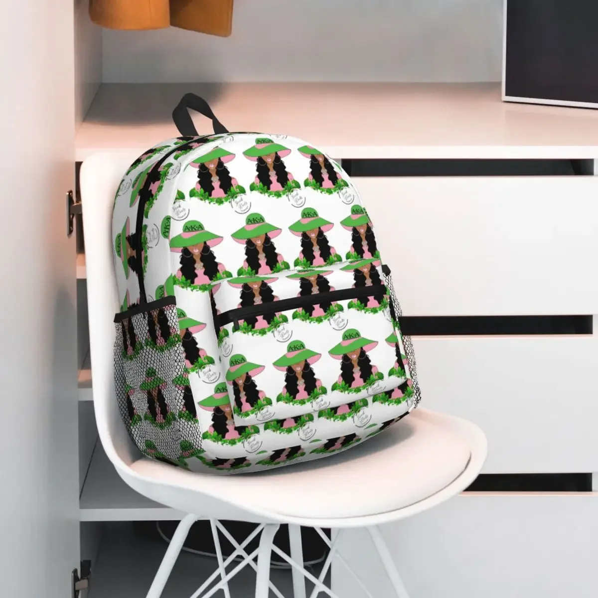 

AKA Sorority Student Backpack School Bag Hiking Travel Daypack for Men Women Fashion Bookbag Shoulder Bags