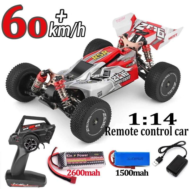 WLtoys 144016 144001 144010 4WD RC Car 2.4G 35/60/75KM/H عالية السرعة سباق السيارات على الطرق الوعرة الانجراف التحكم عن بعد مركبة اللعب هدية
