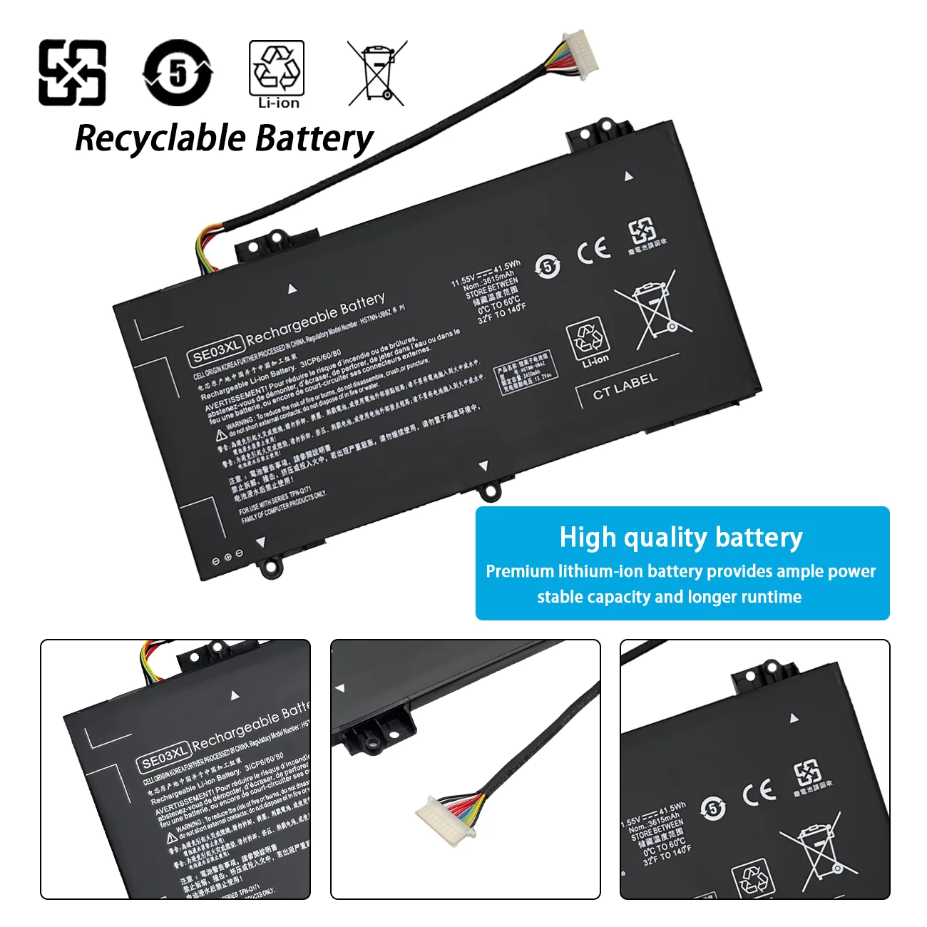 SE03XL 849908-850 HSTNN-UB6Z Laptop Battery for Hp Pavilion 14-AL003TU 14-AL001ng 14-AL015NA 14-AL028TX 14-AL102ng 14-AL125TX