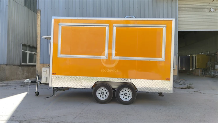 عربة مقطورة للوجبات السريعة للمطبخ الكبير من مصنع فولاي، عربة طعام متنقلة للشارع