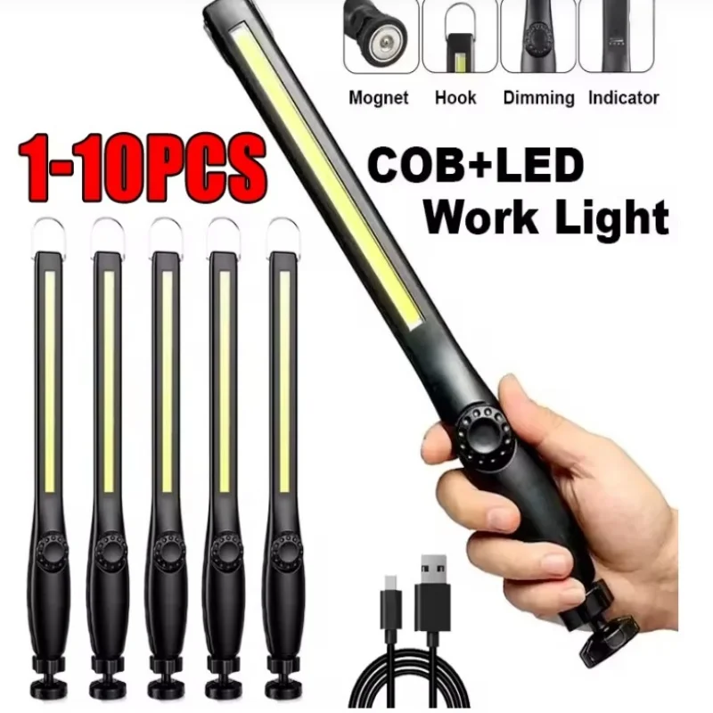 

COB Portable LED Work Lights Cordless Magnetic LED Work Lamp Inspection Lights for Car Repair, Home, Garage, Emergency