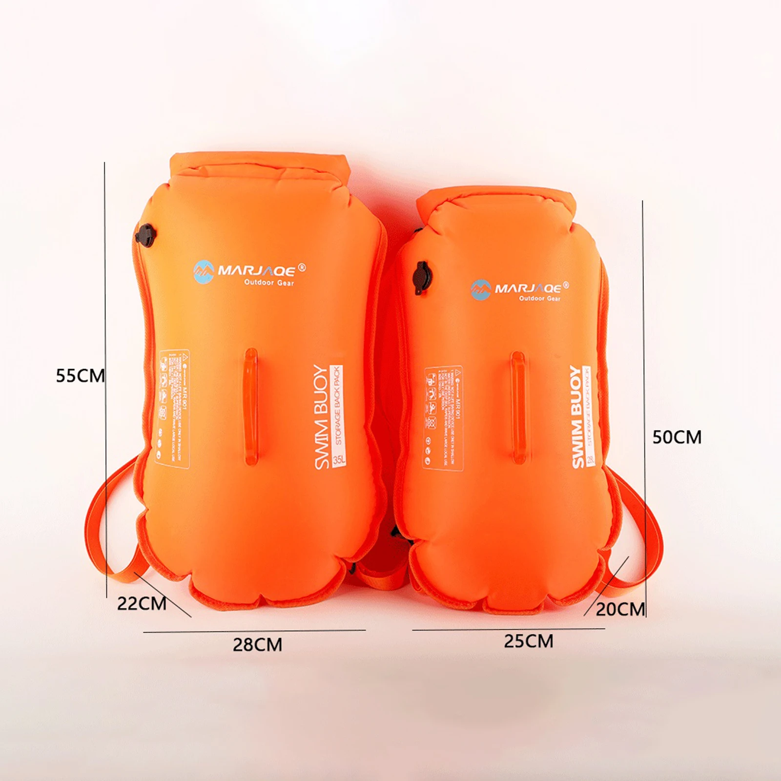 حقيبة تخزين عوامة السباحة البلاستيكية مع حزام خصر قابل للتعديل ، حقيبة ظهر مقاومة للماء ، قوارب الكاياك ، القوارب ، التخييم ، التدريب #6