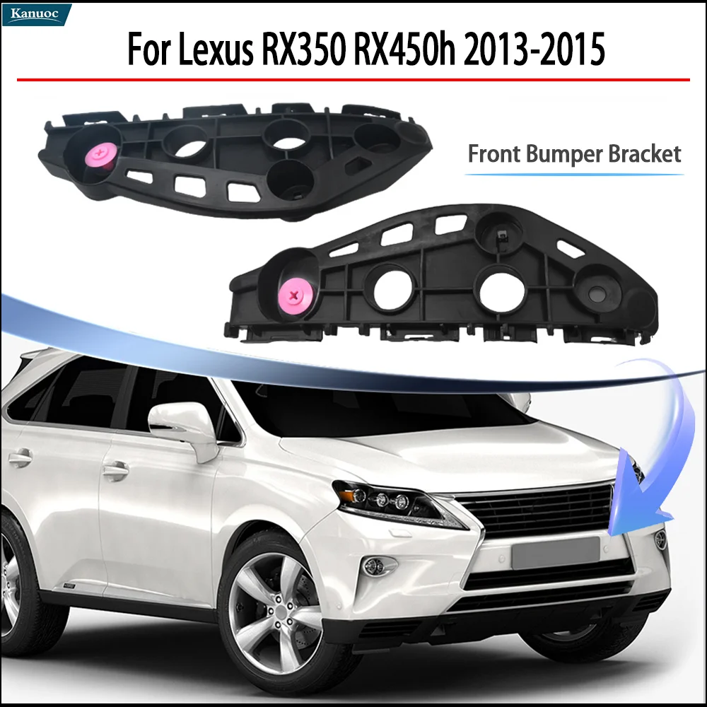 

Front Bumper Bracket Left and Right Pair OEM Replacement Durable Steel For Lexus RX350 RX450h 2013-2015