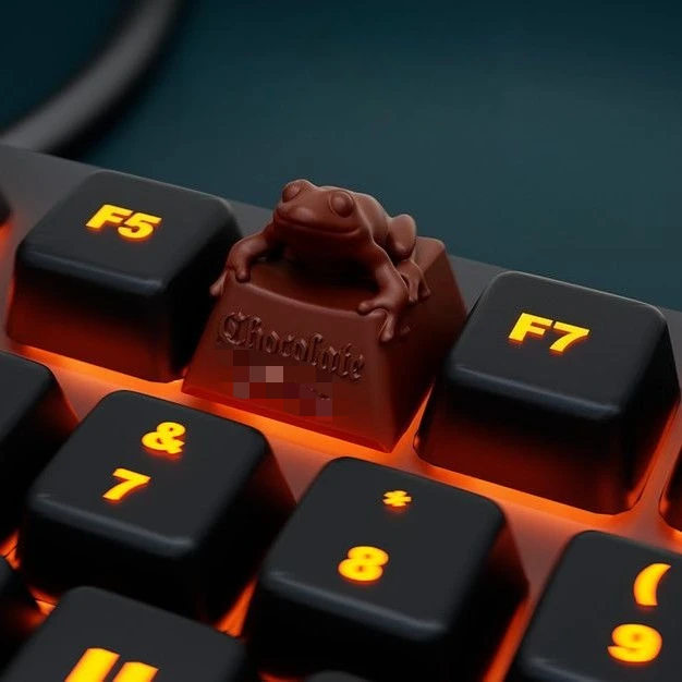 

Magic Chocolate Frog Themed Mechanical Keyboard Keycap Custom Personalized Artisan Crafted High Detail Decor Gaming Gift