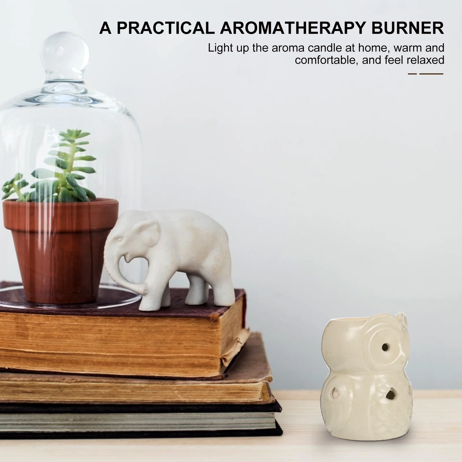 

1Pcs Owl Shaped Decorative Aroma Diffuser Ceramic Incense Burner Home Office Meditation Room Aromatherapy Supplies