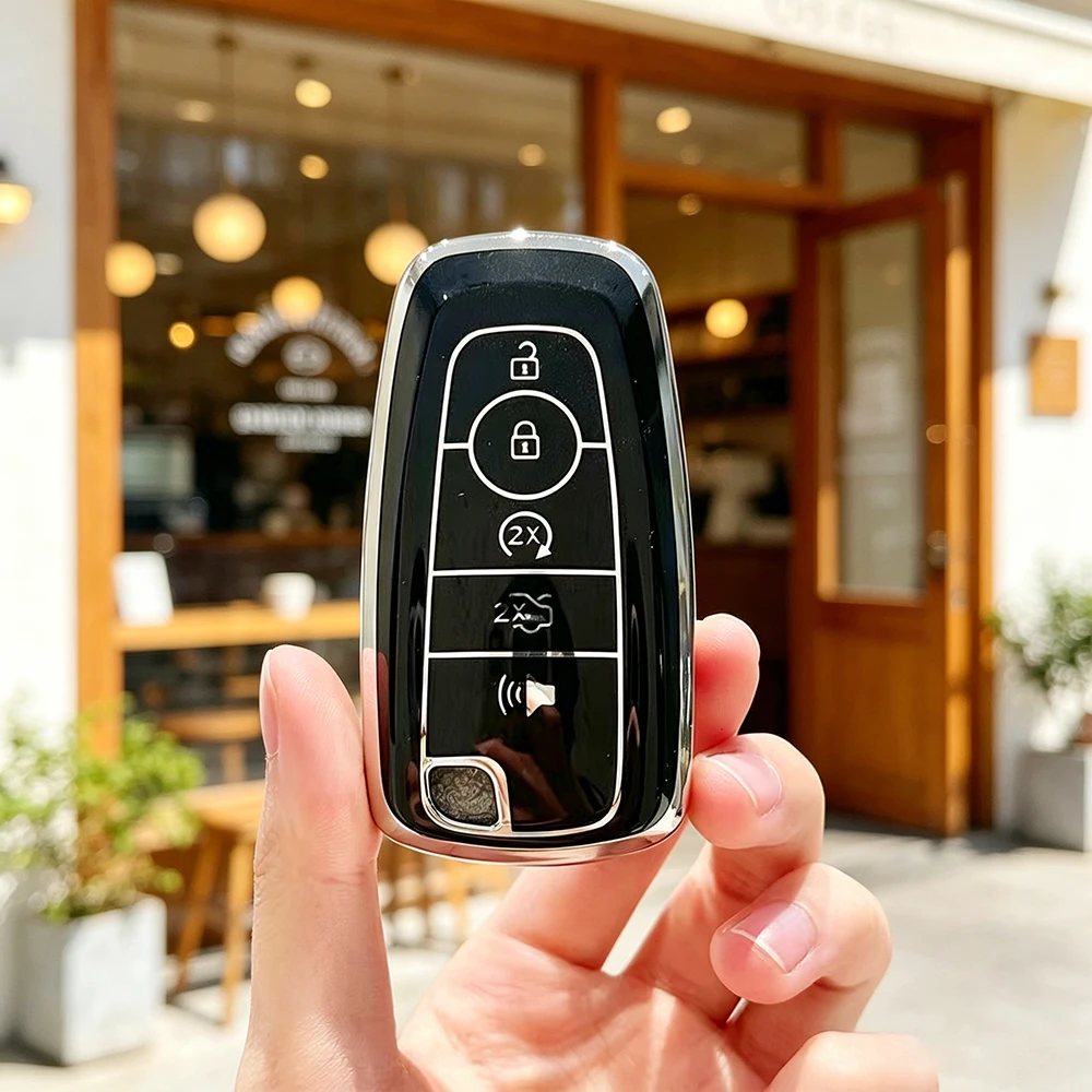 Car Remote Key Case for Ford Fusion Mustang Explorer F150 F250 F350 EcoSport Edge S-MAX Ranger Full Cover Fob Auto Accessories