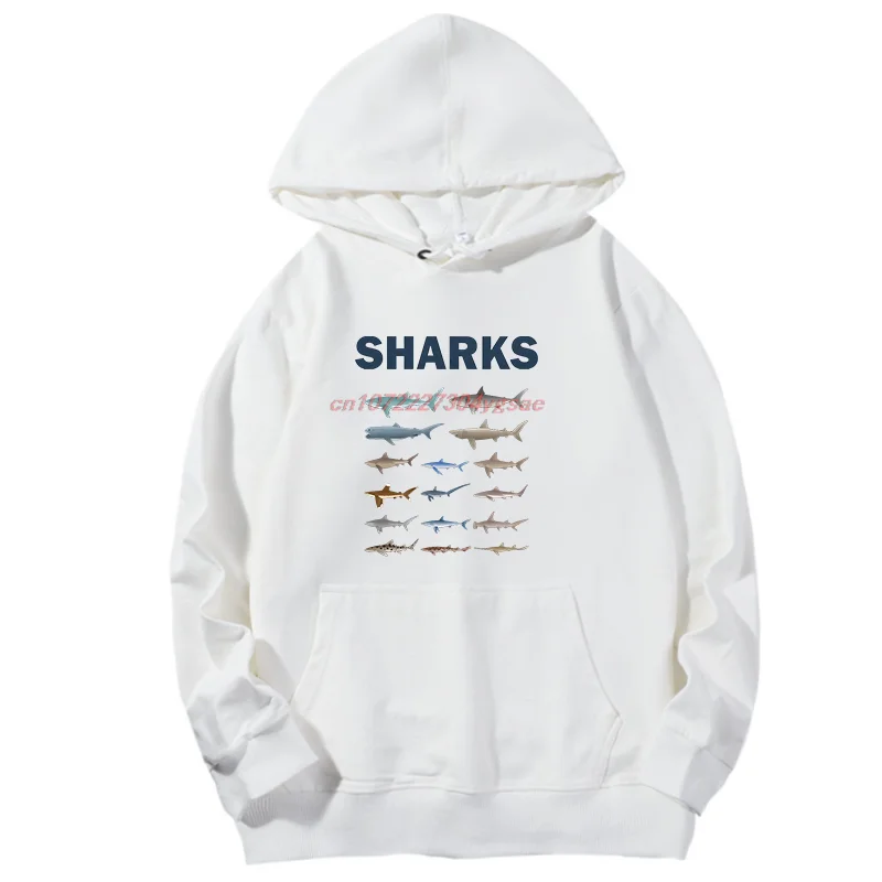 

Различные типы акулов в одном комплекте, модные толстовки с капюшоном и графикой, весна-осень, унисекс, хлопковые пуловеры с длинными рукавами, толстовки