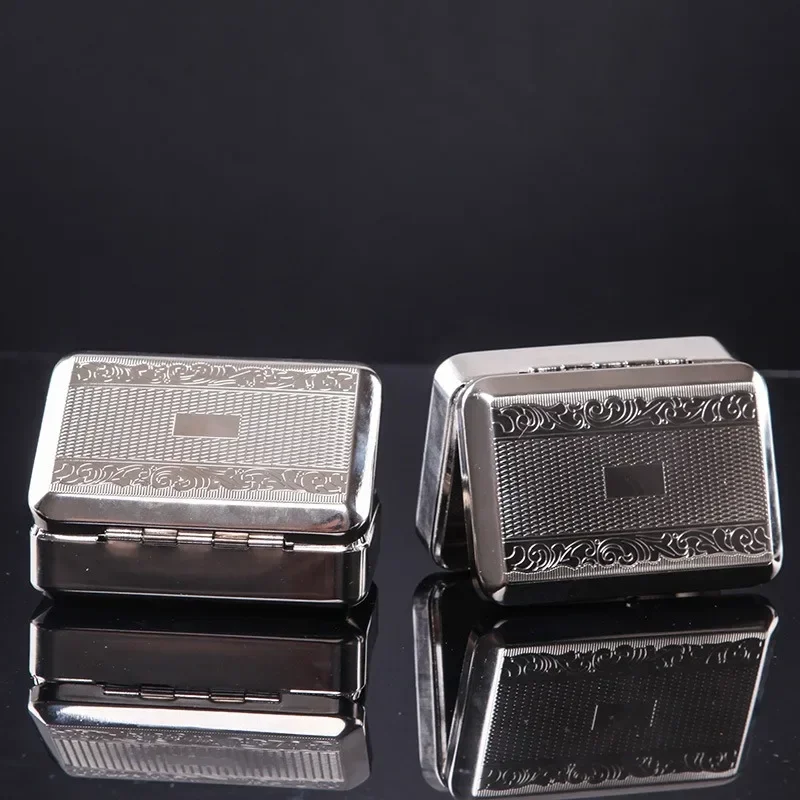 Stainless Steel Cigarette Case Smoking Accessories Metal Cigarette Box Cigarette Holder Tobacco shreds Box