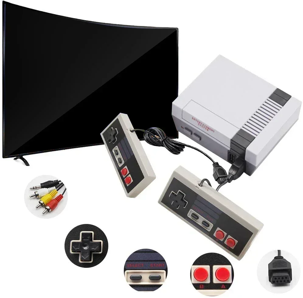 2022 New Retro 8-Bit NES TV Game Console Games Console Mini European Classic Red And White Machine With 620+ FC Childhood Games