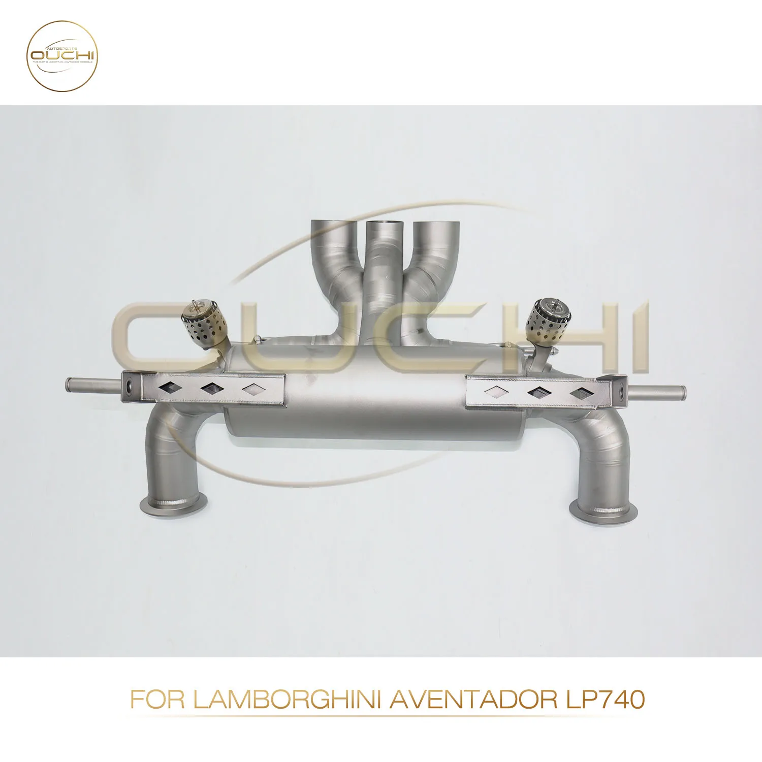 

OUCHI Factory Direct Sales For Lamborghini Aventador LP740 Titanium Alloy Sandblasted Exhaust Tips With Vacuum Valve Car Parts