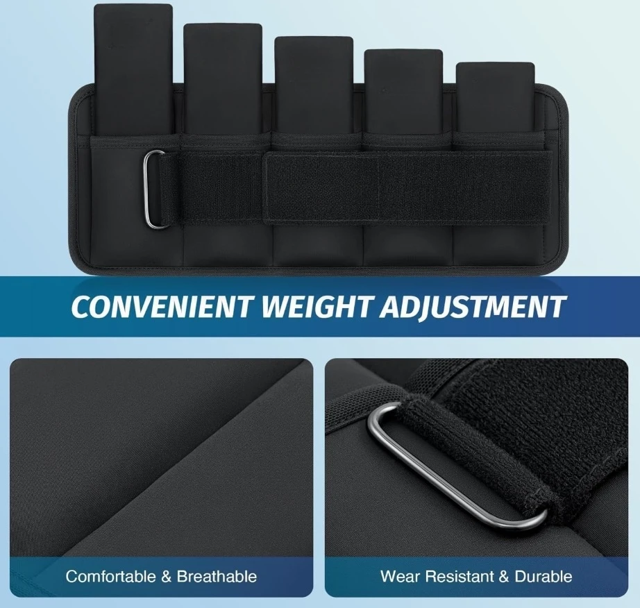 سليم 1 زوج قابل للتعديل 4lb/7lb/10lb الحديد الكاحل الوزن النساء الرجال الذراع الوزن حزام قابل للتعديل حزام الكتف #6