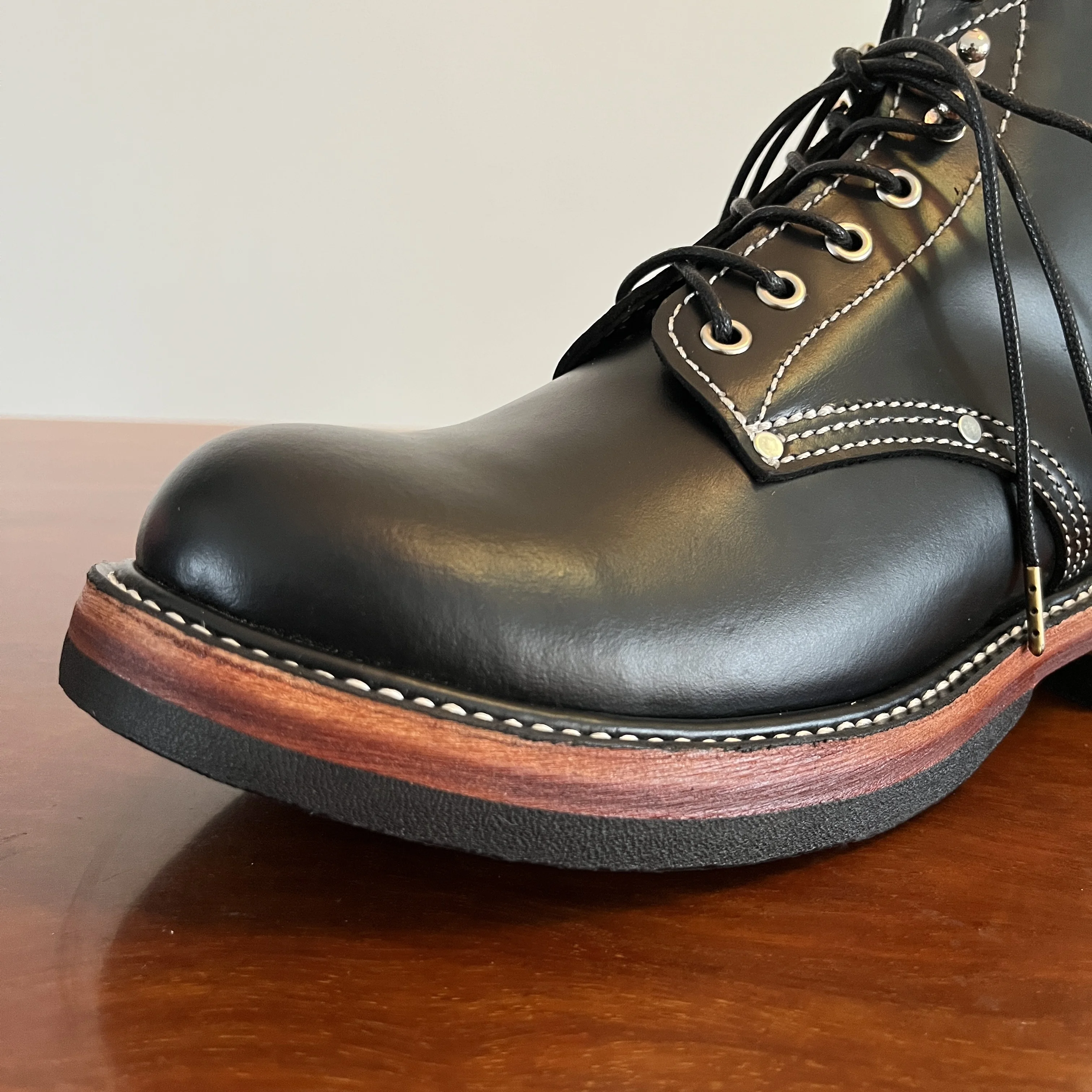 TD420 RockCanRoll Size 35-50 Super Quality Genuine Italian Cow Leather Handmade Durable Goodyear Welted American Work Boots