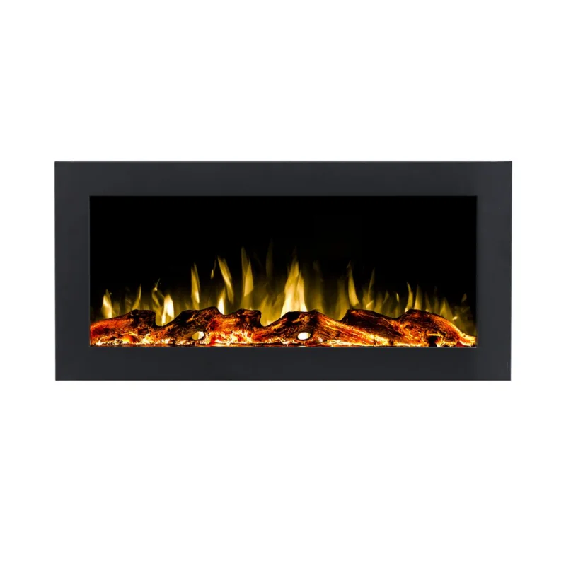 42 50 60 65 72 Inch Wall Mounted Electric Fireplace Heater Built-in For Household Use In French & English