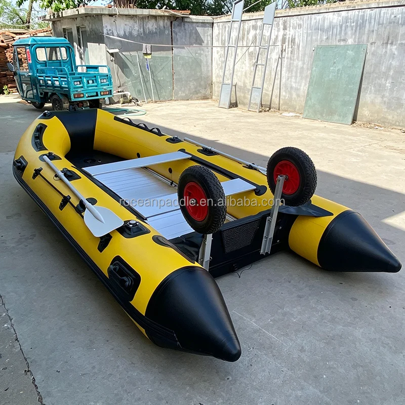 Wholesale 4 5 6 Person Cheap Inflatable Speed Boat 1.2mm Thickened PVC Portable Foldable Rubber Dinghy Fishing Boat Yacht Tender