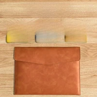 A4 Leather Leather File Storage Bag Briefcase Simple Retro Single-layer Thickened Waterproof Large-capacity Business Meeting Bag 4