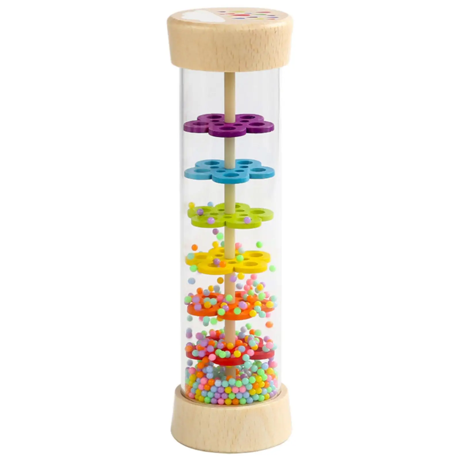 Rainmaker การศึกษาการเรียนรู้ Rattle Sensory Tube เพลง Art Rainfall Tube สีสันลูกปัด Rain Shaker ของเล่นสําหรับเด็กผู้หญิงเด็ก