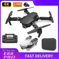 New E88 PRO Professional Drone 8K HD Wide-Angle Camera WiFi Height Hold Foldable RC Drone Quadrotor Helicopter Children's Gifts