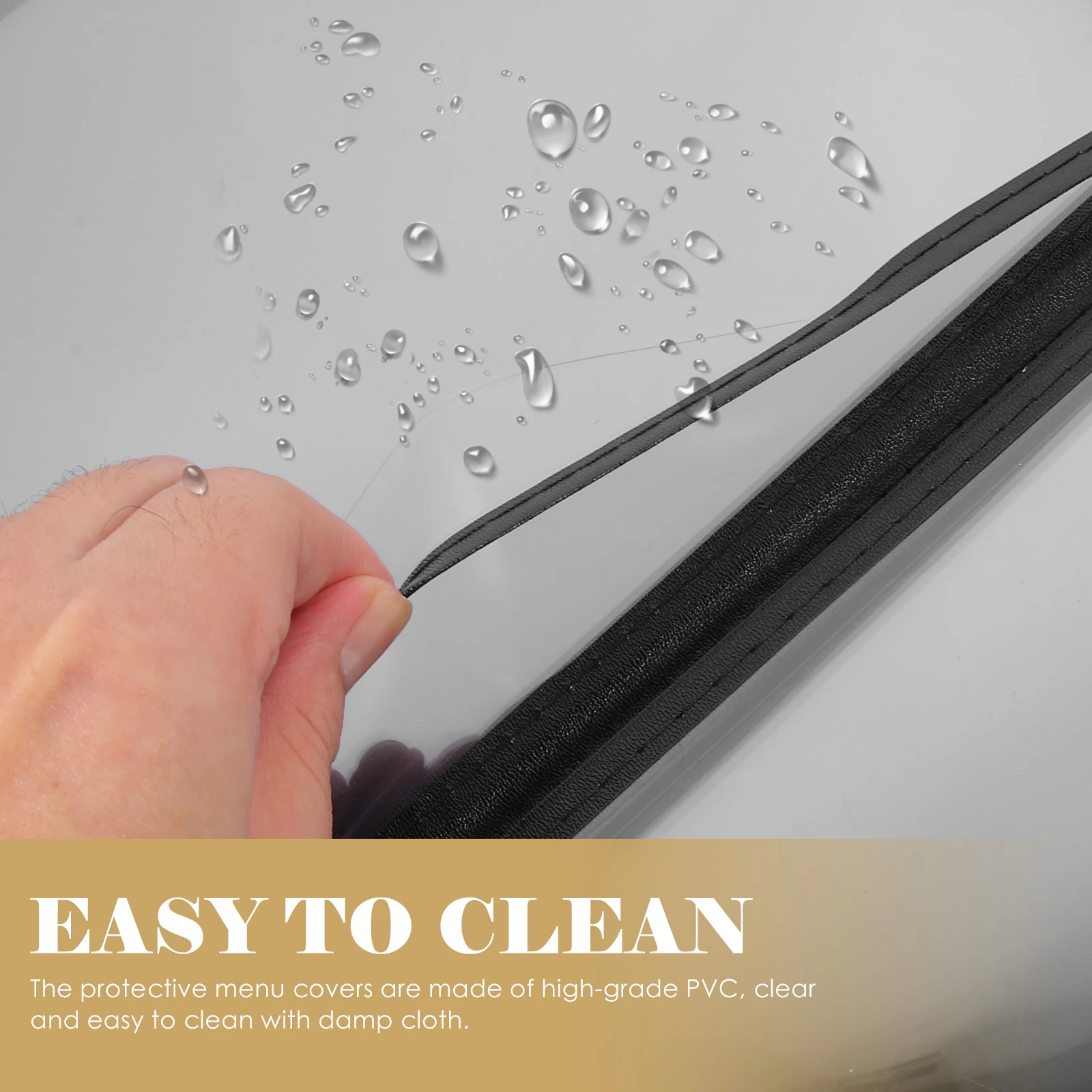 Menu Cover Transparent PVC High Grade Protective Menu Holder for Restaurant Cafe Bar Hotel Restaurant Supply Recipe Holder