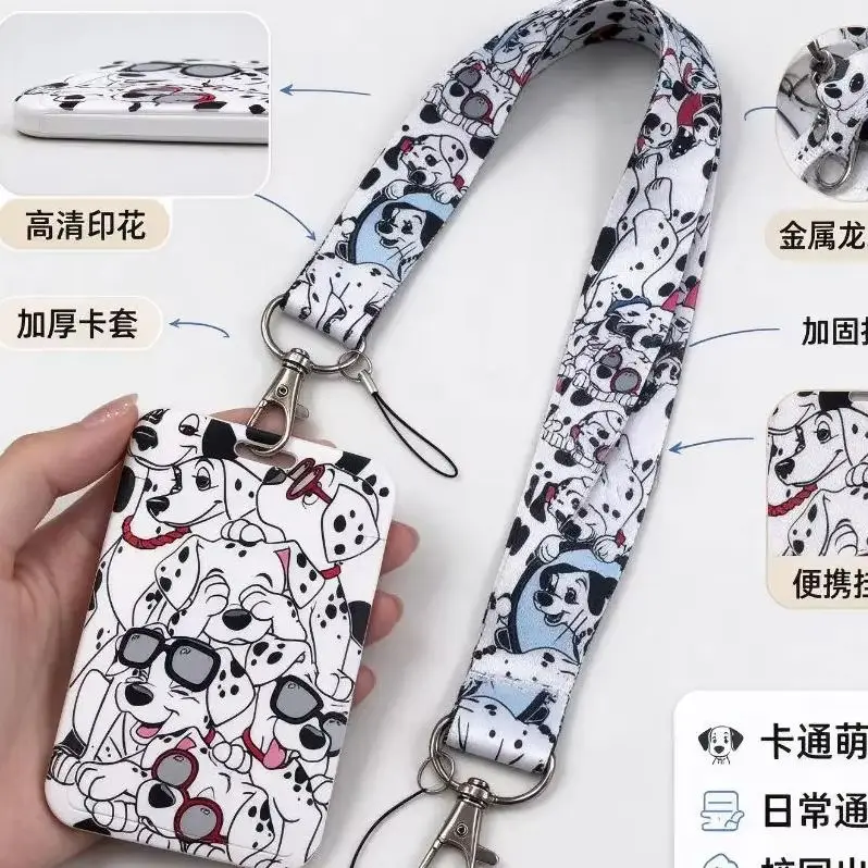 Disney 101 Dalmatians card holders,Study office supplies, student ID cards, bus cards with lanyards, work badges, cute cartoons
