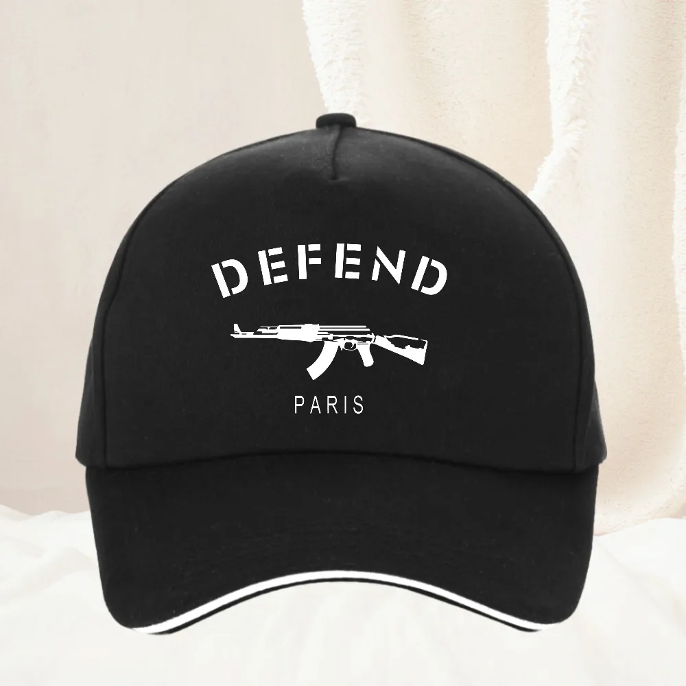 Defend Paris Print Ak47 Baseball Hat Outdoor Sport Trucker cap Summer Hot Sale Unisex Tongue Hats